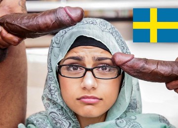 Interracial Sex With Busty Muslim Arab Whore - Threesome Hardcore With Mia Khalifa