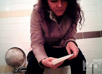 Horny Babes Go To Piss In Restroom For A Porn Vid