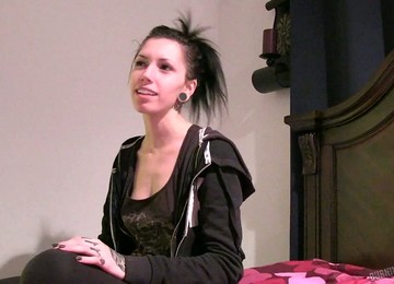 Acting Weird And Hot Punk Nympho Exposes Her Too Pale Titties