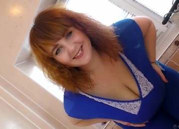 A Red-haired BBW Milf Danced A Striptease For A Neighbor Who Was Watching Her Through The Window