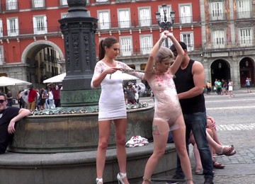 Tina Kay Abuses Tied Up Yunno X With Strangers In Public