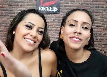 Horny Brazilian Lesbians Passionate Kissing And Dry Humping