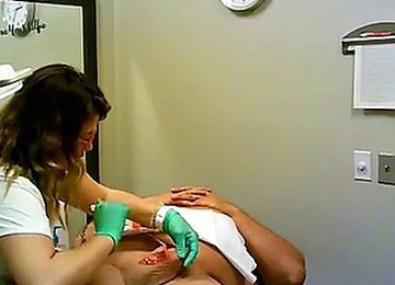 Brazilian Waxing By A Beautician With Glasses