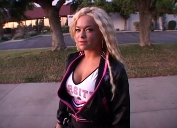 Busty Cheerleader Takes A Hardcore Pussy Beating After BJ