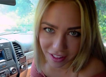 Daddy's Stepdaughter Gives A Road Head And Gest Her Slit Rammed