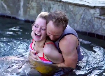 Dude Thrusts Fingers, Tongues And Dick Into Blonde Asshole