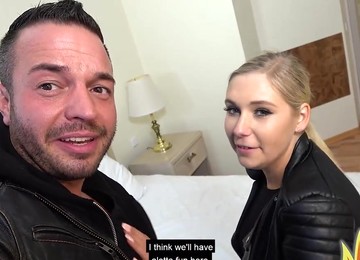 Lena Nitro Wearing Stockings Moans While Being Fucked In Doggy