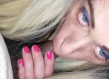 Sissy CD Swallows BBC Cum In Her Car