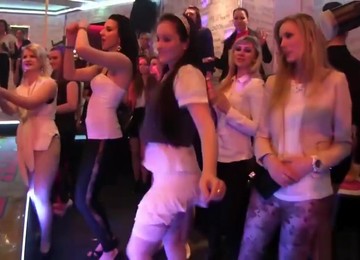 Girls At A Party Suck On Cocks