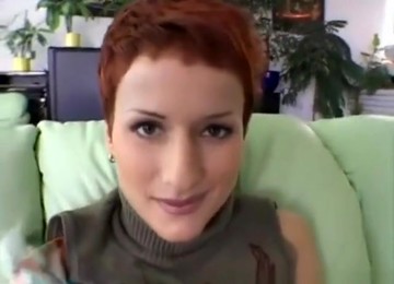 Hot Short Hair Great Natural Tits. Throat Gagging 2