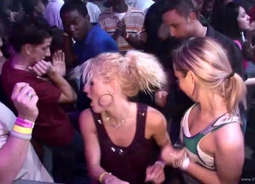 Reality Porn Video With Horny Brunette Chicks Sucking Dicks