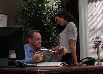 Asian Skinny Young Lady Fucks In Office