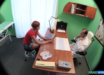 Short Haired Girl Lucie Spreads Her Legs For Her Horny Doctor