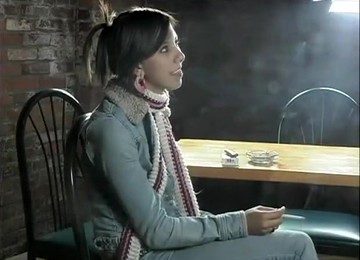 Fabulous Amateur Smoking, Brunette Porn Clip