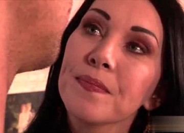 Dark Haired Lady Cougar Step Housewife Creampie