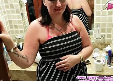 German Chubby Teen Girl Next Door Swallows Cum For The First Time