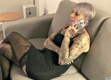 Big Black Cocks In Threesome With German Milf Cat Cox