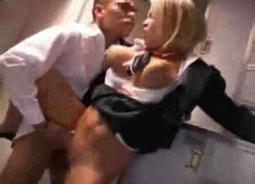 Stewardess Fucked Back By The Food