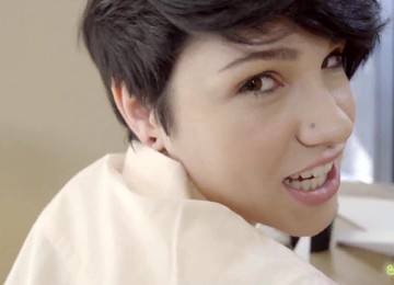 Short Haired Slut Cadey Mercury Pleasantly Fucked In Bed