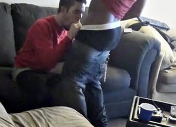 Twink On Hidden Cam Began To Suck A Big Black Cock